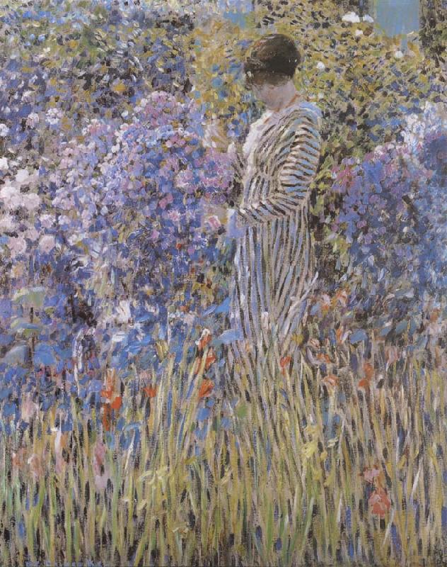Frieseke, Frederick Carl Lady in a Garden oil painting image